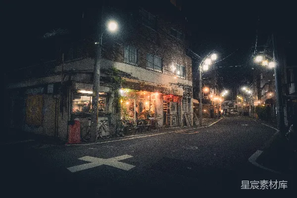 高清摄影 夜晚的安静街道