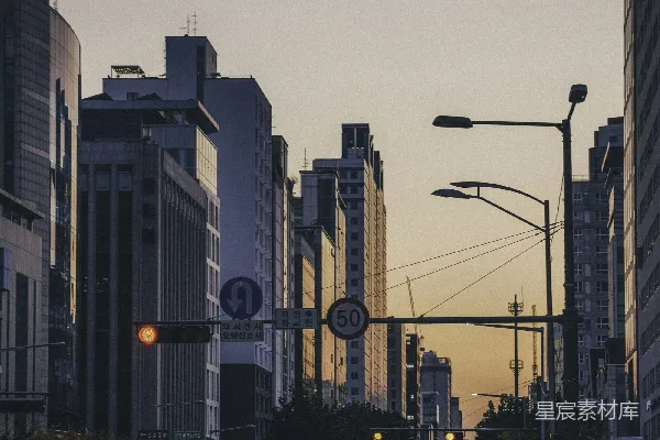高清摄影 都市繁忙的黄昏