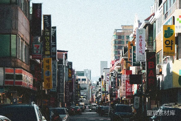 高清摄影 繁忙的韩国街头