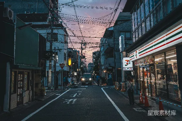 高清摄影 东京街头黄昏时分