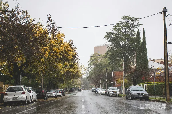 高清摄影 雨后街道的静谧与色彩