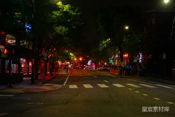 高清摄影 夜晚的安静街道
