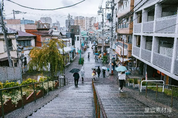 高清摄影 雨中的小巷