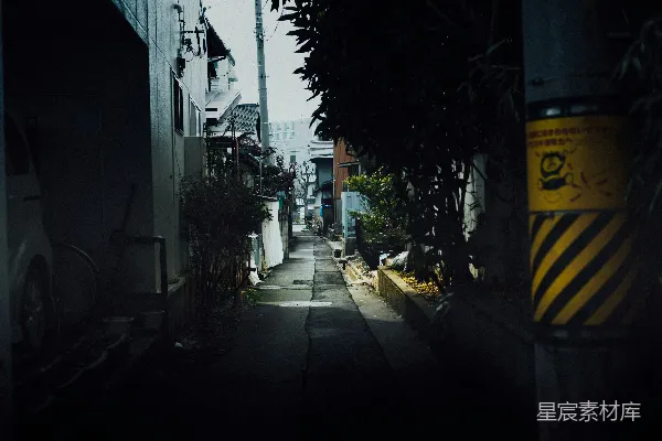 高清摄影 阴暗的小巷