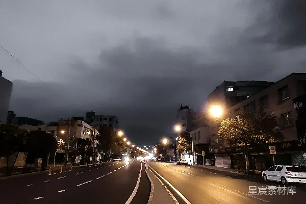 高清摄影 夜幕下的城市街道