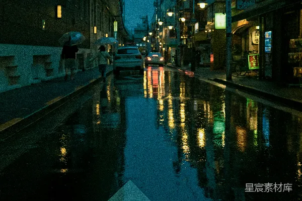 高清摄影 雨夜的街道