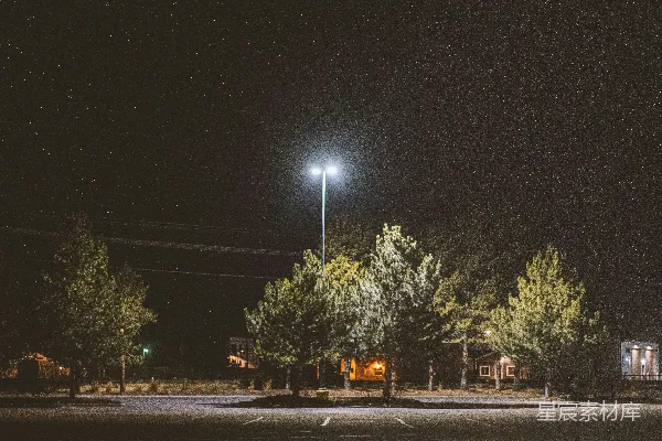 高清摄影 夜间的空停车场