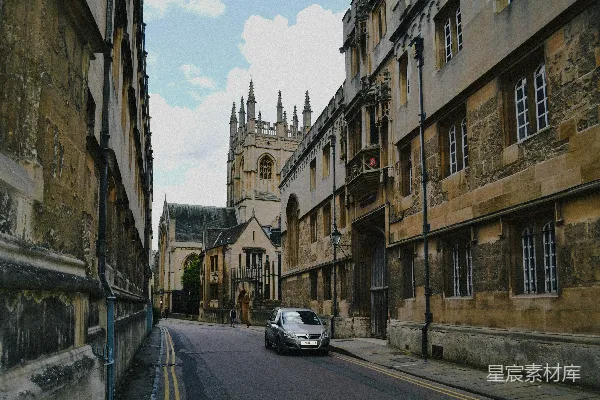 高清摄影 古老建筑中的宁静街景