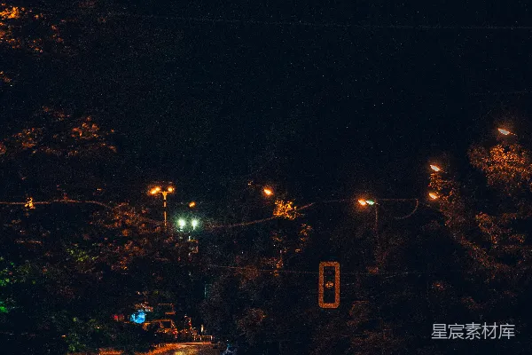 高清摄影 夜色中的城市街道