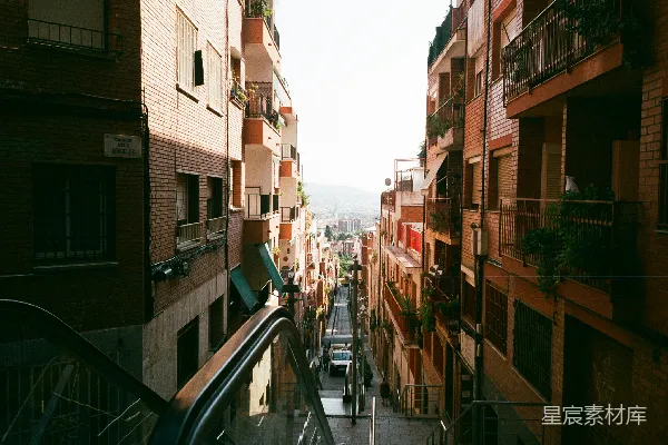 高清摄影 阳光明媚的巷子