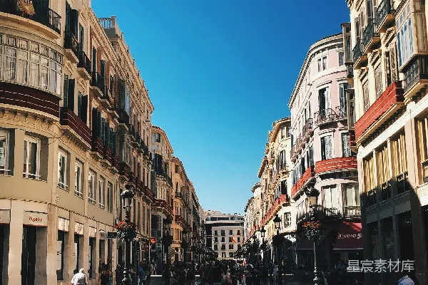 高清摄影 欧洲阳光下的古城街道