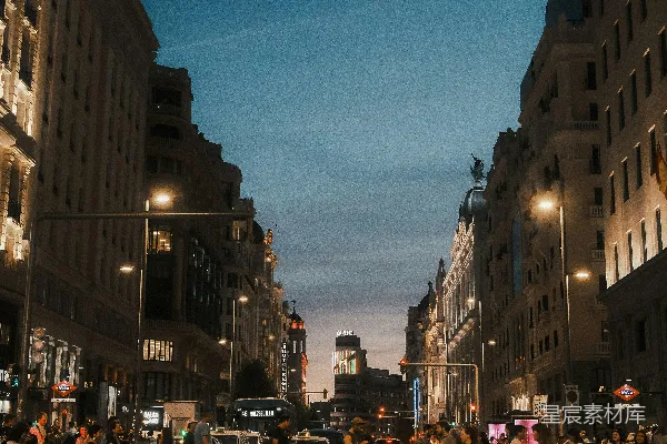 高清摄影 黄昏时分的城市街道