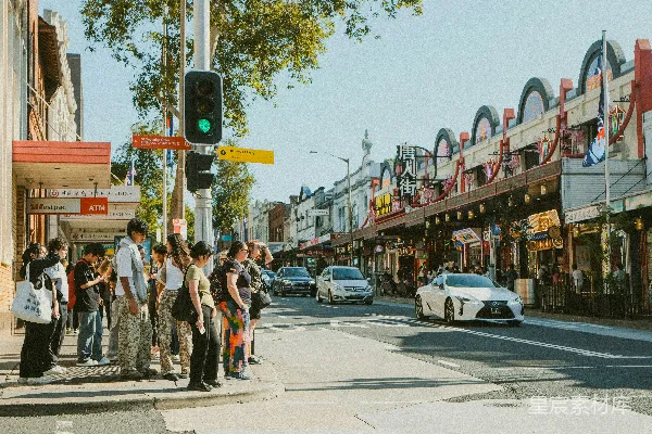 高清摄影 悉尼唐人街的日常街景
