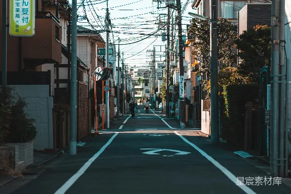 高清摄影 日本小镇的宁静巷道