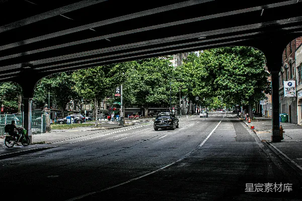 高清摄影 城市下的宁静街道