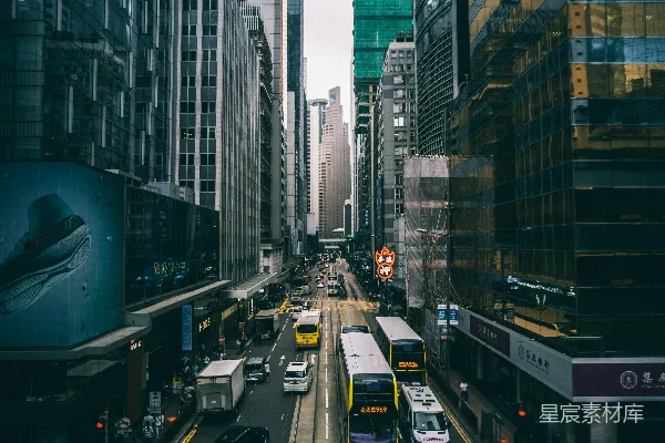 高清摄影 繁忙都市的街道