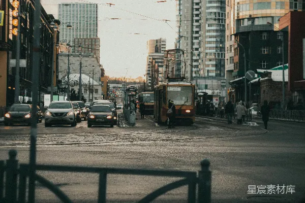 高清摄影 繁忙的城市街景