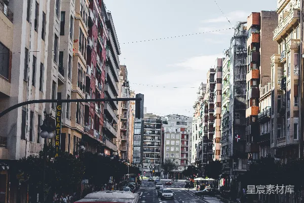 高清摄影 城市街道的早晨