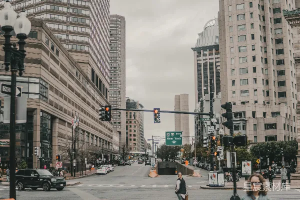 高清摄影 城市交叉口的现代风景