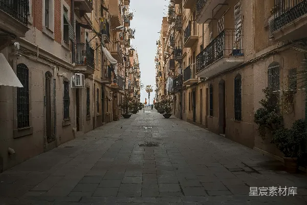 高清摄影 狭窄的西班牙街道