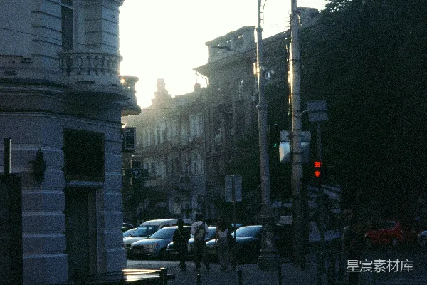 高清摄影 夕阳下的城市角落