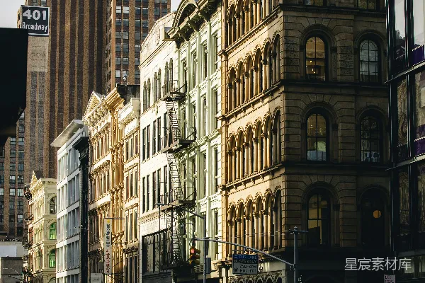 高清摄影 城市街景中的历史建筑