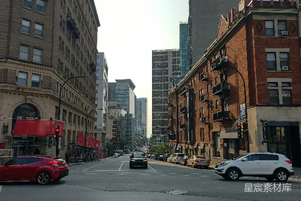 高清摄影 城市街道的清晨