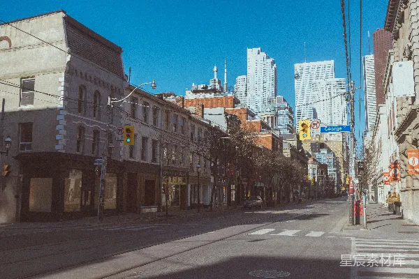 高清摄影 城市静谧街道景色