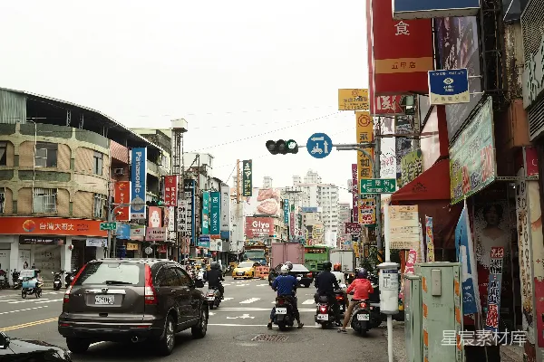 高清摄影 台湾街道繁华景象