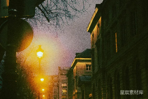 高清摄影 黄昏时的街道