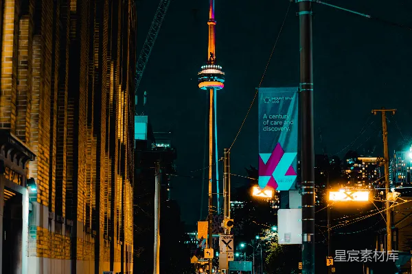 高清摄影 夜幕下的城市灯光
