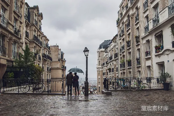高清摄影 雨中的蒙马特