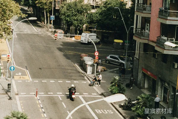 高清摄影 城市街景俯瞰
