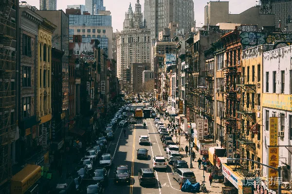 高清摄影 繁华都市的街景