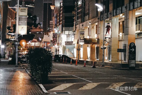 高清摄影 夜晚的城市街景