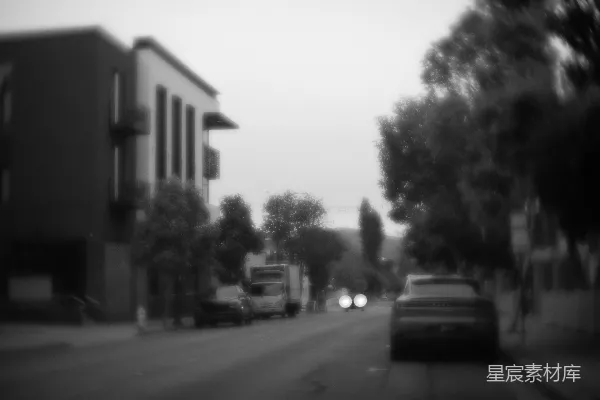 高清摄影 朦胧的街道