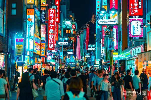 高清摄影 东京繁华街道夜景