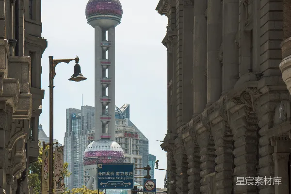 高清摄影 上海外滩的标志性景观