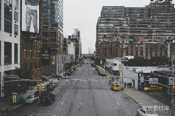 高清摄影 城市中的空旷街道