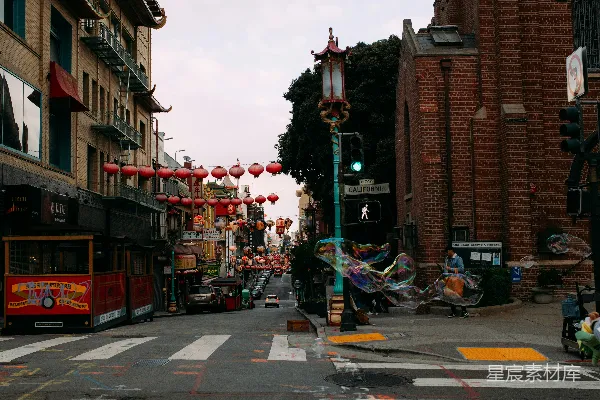 高清摄影 旧金山唐人街的宁静时光