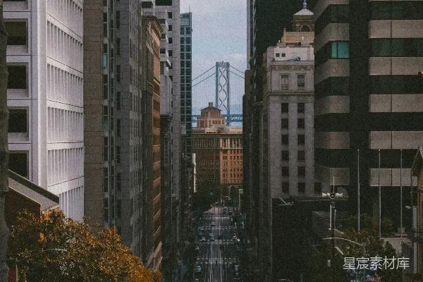 高清摄影 城市中的街道与桥梁