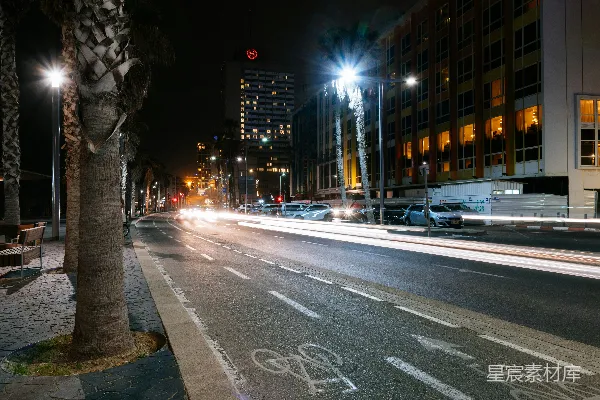 高清摄影 夜晚的城市街道
