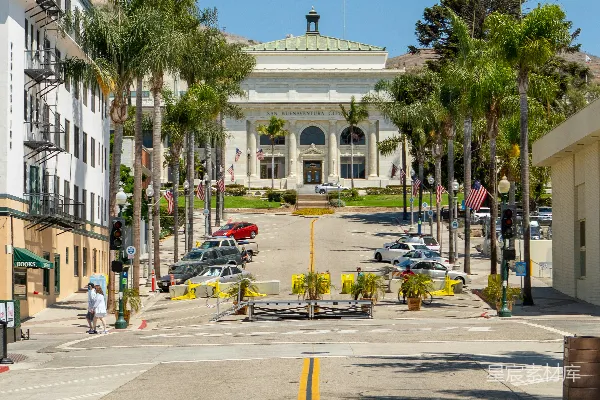 高清摄影 阳光明媚的美国城市街景