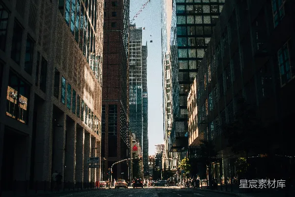 高清摄影 阳光洒下的城市街景