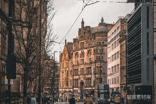 高清摄影 城市中的清晨街景