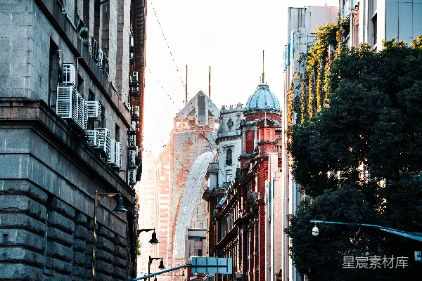 高清摄影 城市街景的光影交错