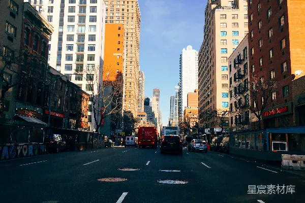 高清摄影 纽约街道的早晨