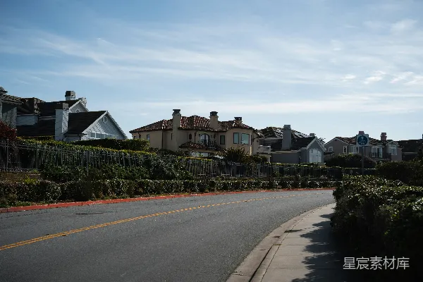 高清摄影 宁静的住宅区街道