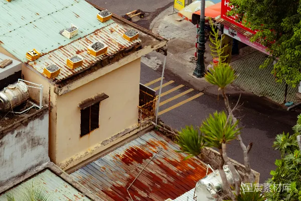 高清摄影 城市街景俯瞰