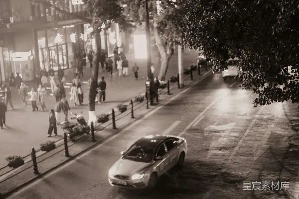 高清摄影 城市夜景中的街景